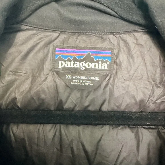 Patagonia Parka Womens Black Insulated Zip Coat Lightweight Parka Size XS - Picture 6 of 12